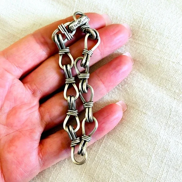 Vintage 925 silver Mexican 26 gram bracelet - Picture 1 of 7